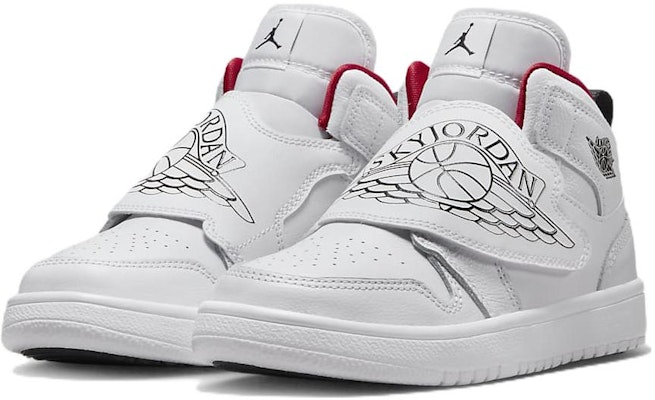(JR) Air Jordan Sky 1 'Blanco Rojo Gimnasio' BQ7197-164 Lookbook (JR) Air Jordan Sky 1 'Blanco Rojo Gimnasio' BQ7197-164