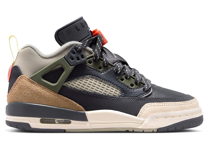 (Youth) Air Jordan Spizike Low Anthracite Mango Cargo Khaki FQ3950-007