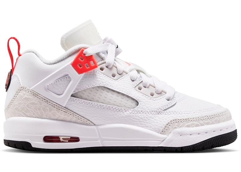 (Youth) Air Jordan Spizike Low White Bright Crimson IQ0320-100