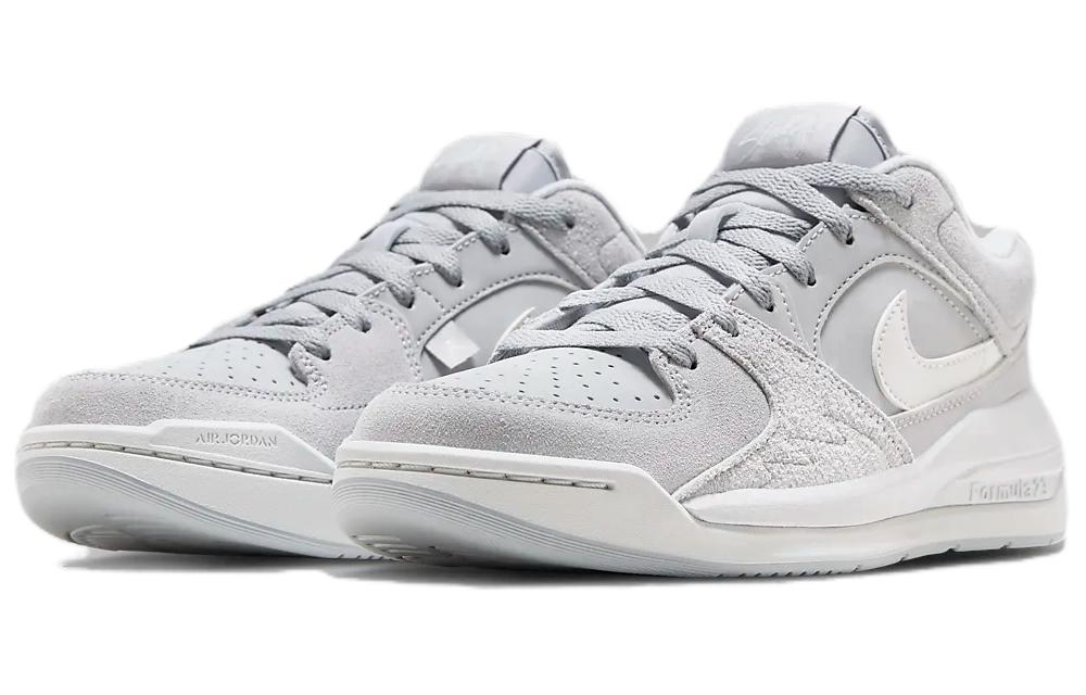 Lookbook 喬丹運動場90 百搭舒適簡約 減震耐磨 低幫 生活休閒鞋 GS 灰白