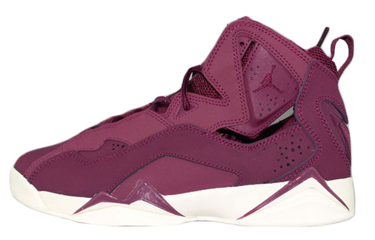 Buy 喬丹 True Flight 中筒 復古籃球鞋 女款 酒紅 加強版