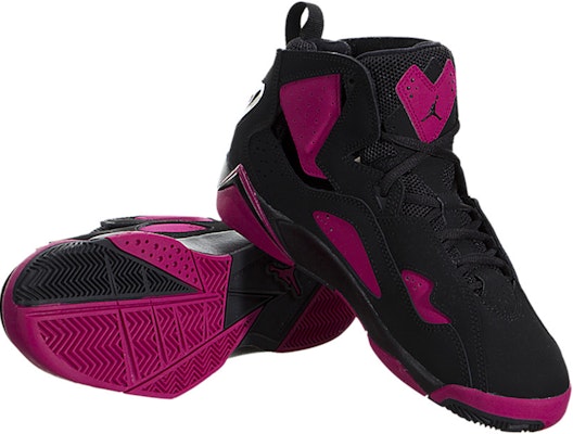 (Youth) Air Jordan True Flight GG 'Black Sport Fuchsia' 342774-006 Shop (Youth) Air Jordan True Flight GG 'Black Sport Fuchsia' 342774-006