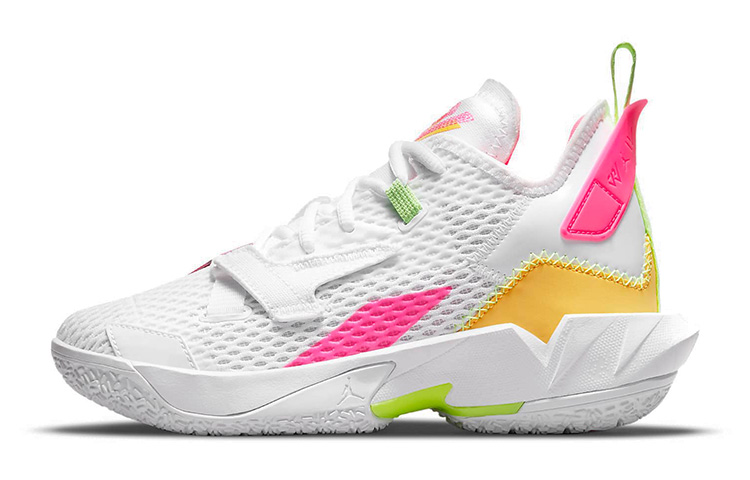 (Youth) Air Jordan Why Not Zer0.4 4 'White Pink Yellow' CQ9430-102