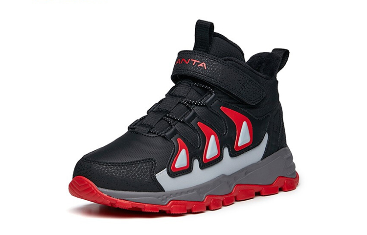 Order (JR) Anta ''Nero Grigio Rosso Foderato in Pile Velcro Running'' 312146914-1