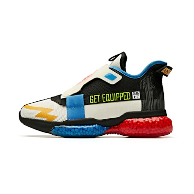 (Youth) Anta 'New York Fashion Week Cushion Running Shoe White Black Blue Red'