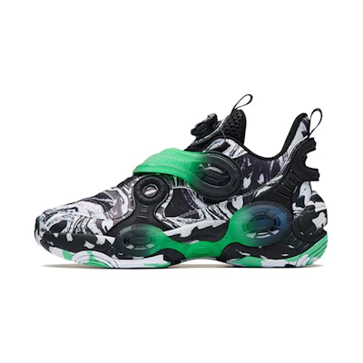 (Youth) Anta 2 Trendy Basketball Shoes 'Black White Green'