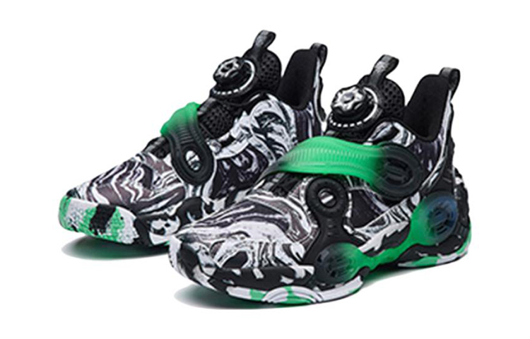 (Youth) Anta 2 Trendy Basketball Shoes 'Black White Green' 圖 3