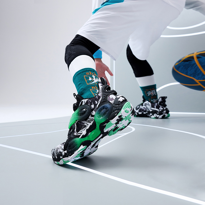 (Youth) Anta 2 Trendy Basketball Shoes 'Black White Green' 圖 9