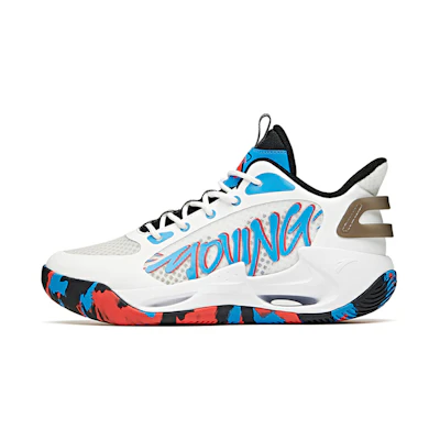 (Youth) Anta Basketball Mid 'White Black Blue'