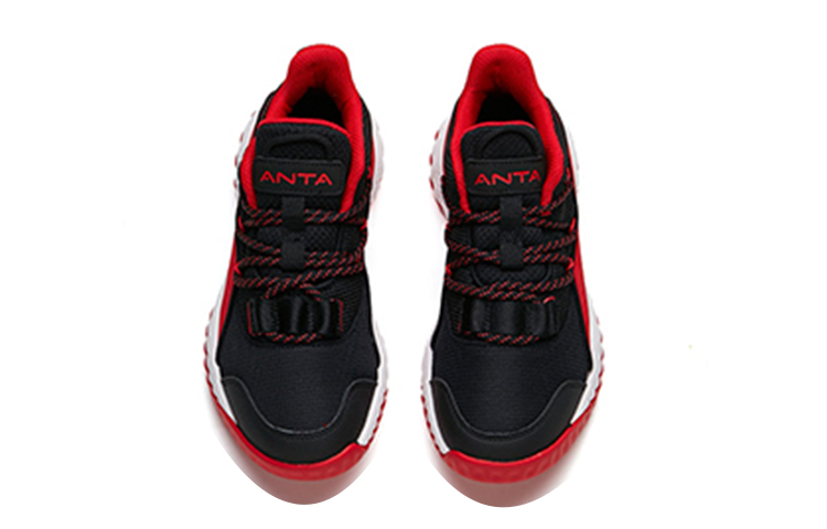 Shop (Youth) Anta Basketball Shoes 'Black Red White' A312121129-3