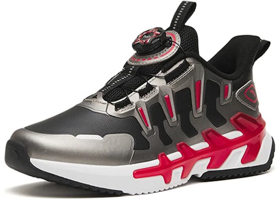 大童 Anta安踏 弓速 GS 皮面 耐磨防滑輕便 低幫 兒童跑步鞋 黑銀 Order 大童 Anta安踏 弓速 GS 皮面 耐磨防滑輕便 低幫 兒童跑步鞋 黑銀