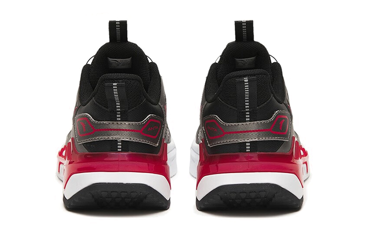 Shop 大童 Anta安踏 弓速 GS 皮面 耐磨防滑輕便 低幫 兒童跑步鞋 黑銀