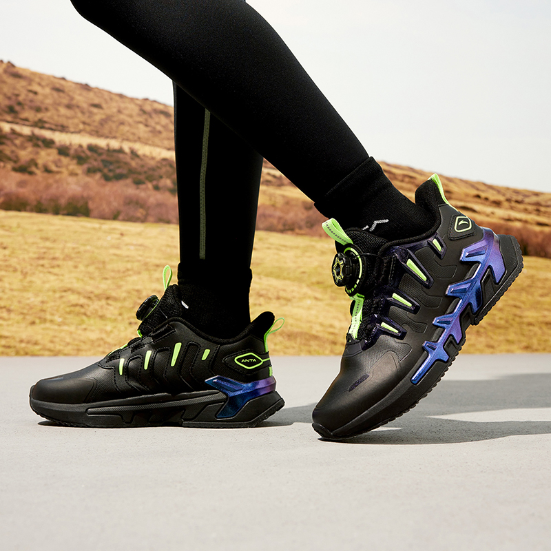 Sizing (JR) Anta Bow Speed Laufschuhe ''Schwarz Leder Low-Top'' 312245533N-8
