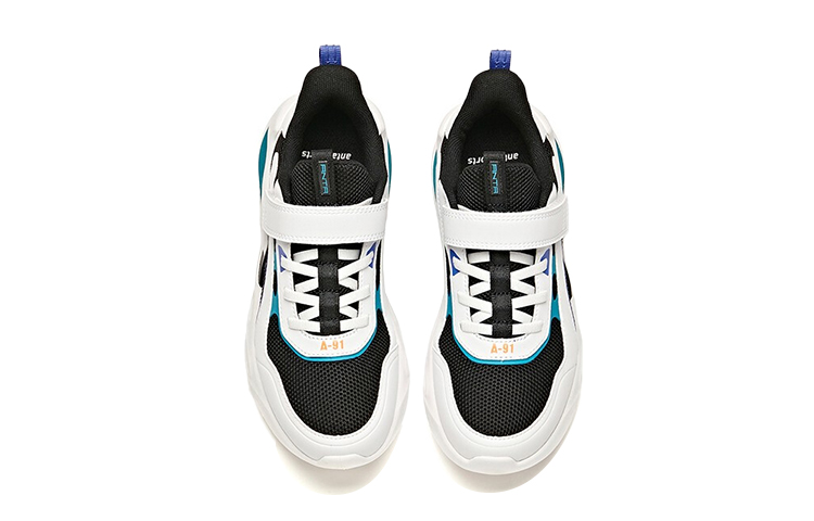Lookbook (Youth) Anta Casual Low-Top Running 'Black White Blue' 312118876-1