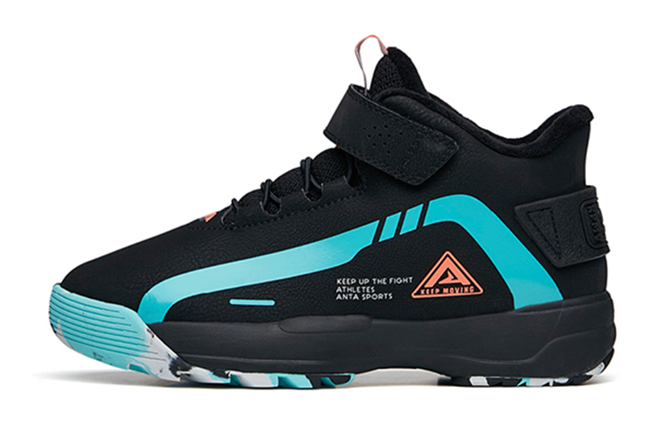 (Youth) Anta Casual Sport 'Black Green Velcro Fleece'