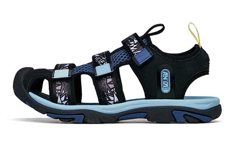(Youth) Anta Comfort Sandal 'Black Blue' 312226930-1