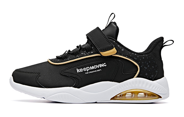 (Youth) Anta Cushioned Running Shoe 'Black White Gold' 31938808-8