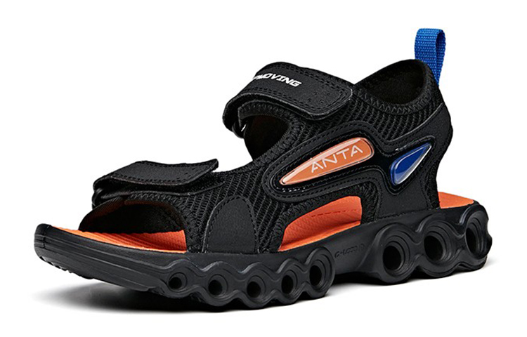 Order 大童 Anta安踏 能量環 沙灘運動涼鞋 黑橙藍