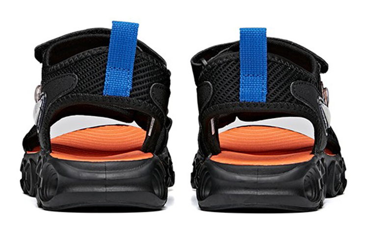 Shop 大童 Anta安踏 能量環 沙灘運動涼鞋 黑橙藍