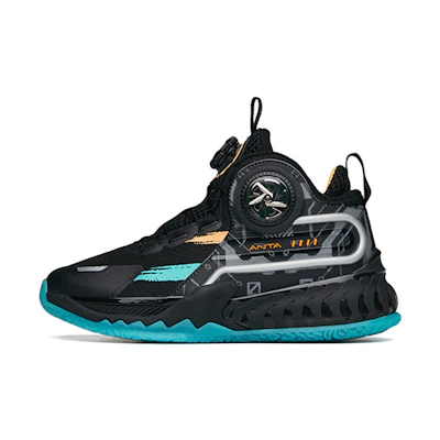 (Youth) Anta Flash 7 High-Top Basketball Shoes 'Black Orange'