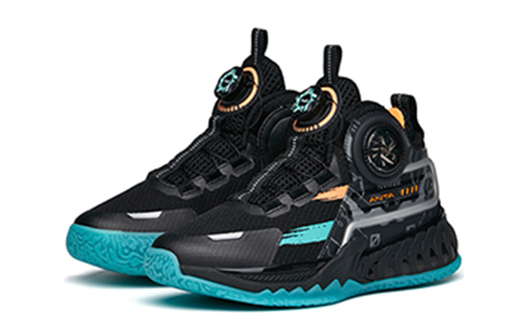 Lookbook (Youth) Anta Flash 7 High-Top Basketball Shoes 'Black Orange' 312211101-1