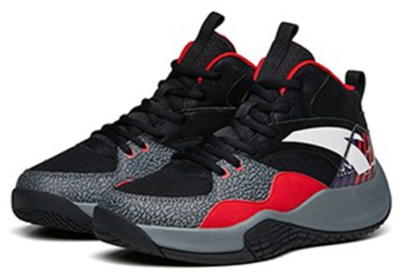(Youth) Anta High-Top 'Black Red' A312141105A-3 Lookbook (Youth) Anta High-Top 'Black Red' A312141105A-3