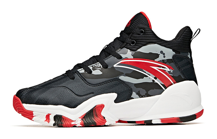 (Youth) Anta High-Top 'Black Red'