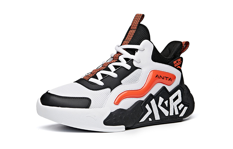 (Youth) Anta High-Top 'Black White Orange' 圖 2