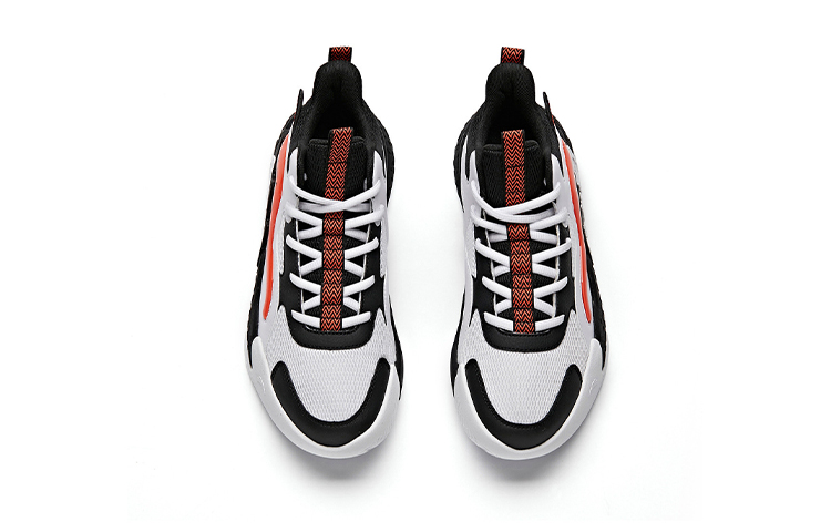Lookbook (Youth) Anta High-Top 'Black White Orange' A312131110-2