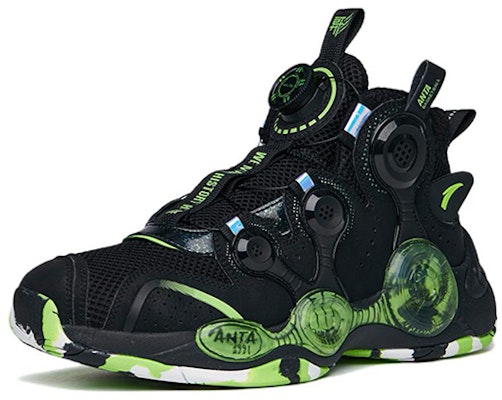 (Youth) Anta High-Top Basketball 'Alien Black Green' 312131110C-3 Order (Youth) Anta High-Top Basketball 'Alien Black Green' 312131110C-3