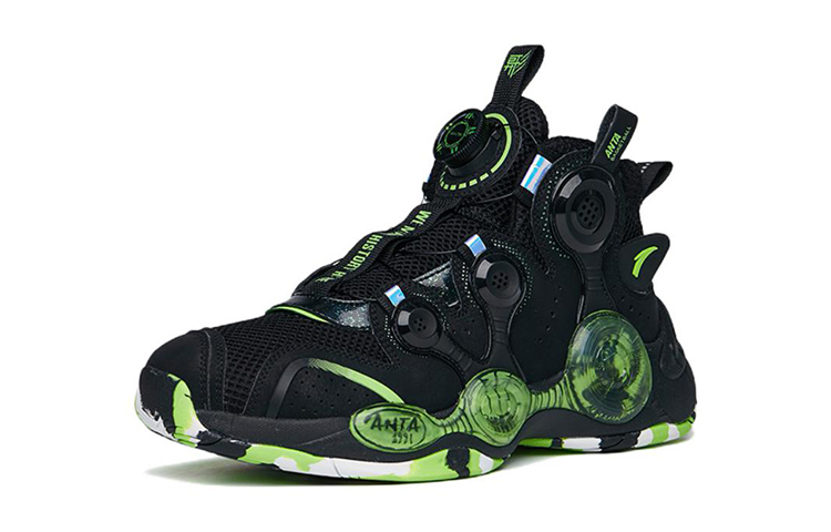 Order (Youth) Anta High-Top Basketball 'Alien Black Green' 312131110C-3