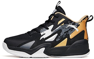 (Youth) Anta High-Top Basketball 'Black Gold Grey' A312131181-4 (Youth) Anta High-Top Basketball 'Black Gold Grey' A312131181-4