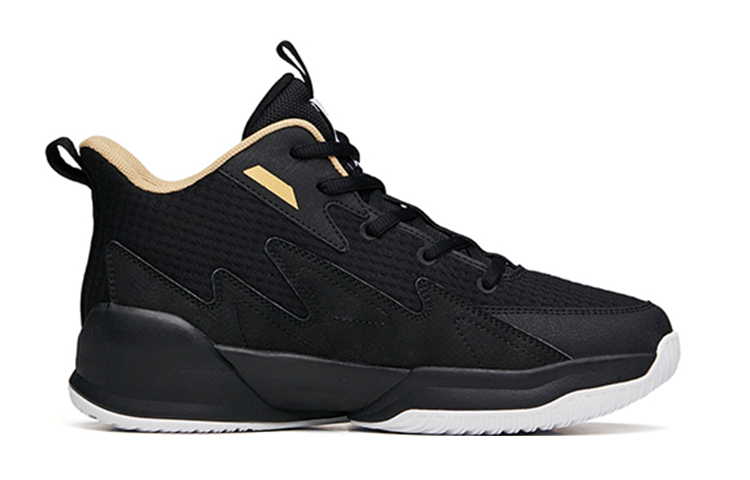 Order (Youth) Anta High-Top Basketball 'Black Gold Grey' A312131181-4