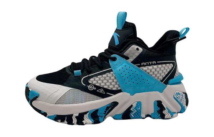 (Youth) Anta High-Top Basketball 'Black Grey Blue' 312311115-1