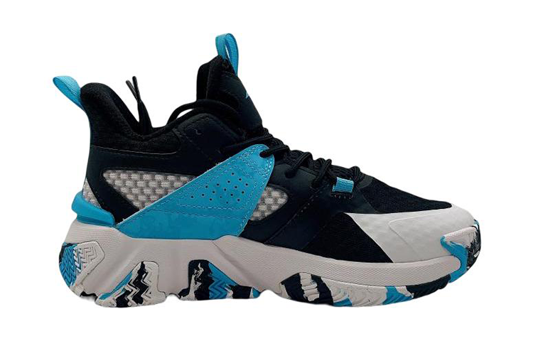 Order (JR) Anta Sepatu Basket Tinggi 'Hitam Abu-Abu Biru' 312311115-1