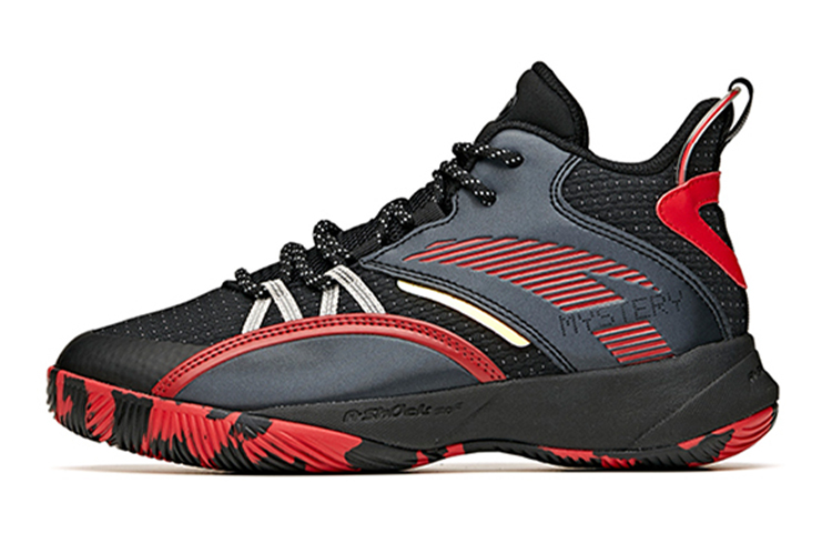 (Youth) Anta High-Top Basketball 'Black Red' 312111125-4