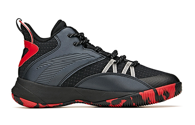Order (Youth) Anta High-Top Basketball 'Black Red' 312111125-4