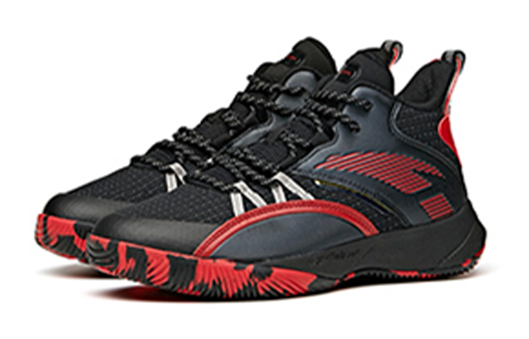 Lookbook (Youth) Anta High-Top Basketball 'Black Red' 312111125-4
