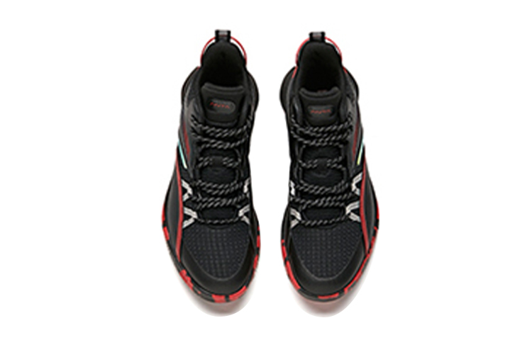Shop (Youth) Anta High-Top Basketball 'Black Red' 312111125-4