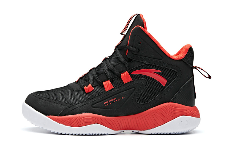 (Youth) Anta High-Top Basketball 'Black Red White' 312011115-4