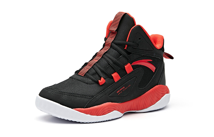 Order (Youth) Anta High-Top Basketball 'Black Red White' 312011115-4
