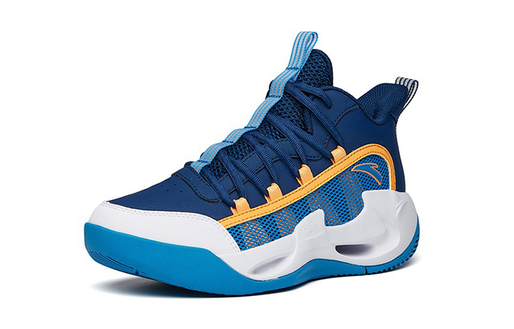 Order (Youth) Anta High-Top Basketball 'Blue White Orange' A312211100N-8