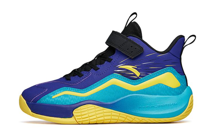 (Youth) Anta High-Top Basketball 'Blue Yellow Purple' A312211101-3