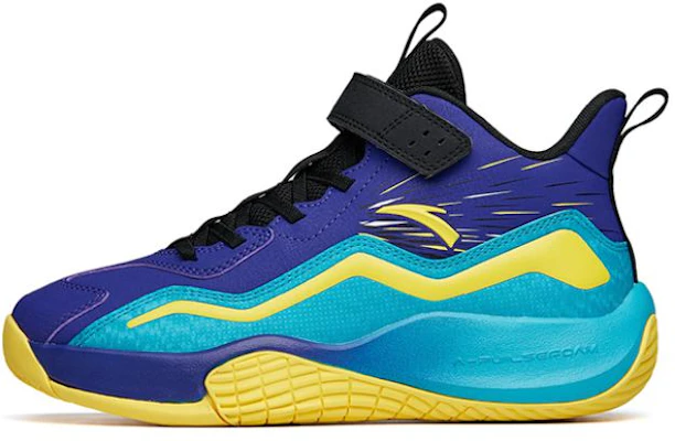 (Youth) Anta High-Top Basketball 'Blue Yellow Purple' A312211101-3 Buy (Youth) Anta High-Top Basketball 'Blue Yellow Purple' A312211101-3