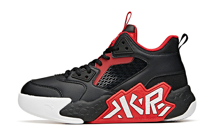 (Youth) Anta High-Top Basketball 'Cement Breaker - Black Red White' 312041125-2
