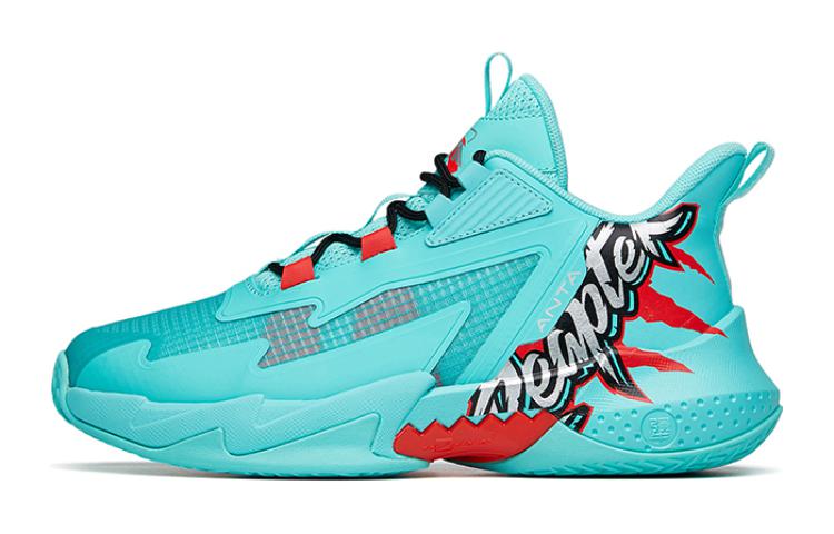 (Youth) Anta High-Top Basketball 'Green Red' 312211115A-5(YC)
