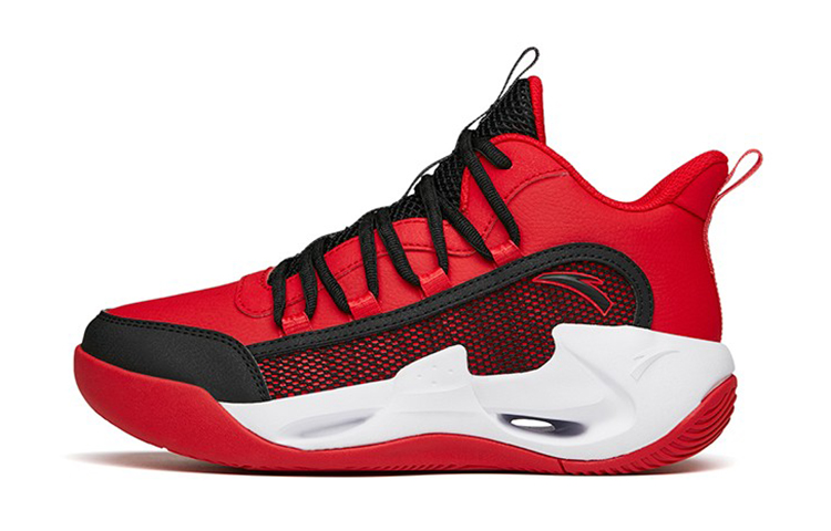 (Youth) Anta High-Top Shock-Absorbing Basketball Shoe 'Red Black' A312211100N-9