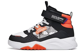 (Youth) Anta High-Top Skate 'Black White Orange Fleece' A332146806A-1 (Youth) Anta High-Top Skate 'Black White Orange Fleece' A332146806A-1