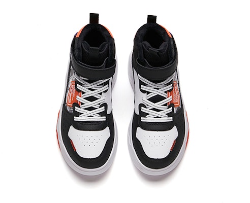 (Youth) Anta High-Top Skate 'Black White Orange Fleece' A332146806A-1 Lookbook (Youth) Anta High-Top Skate 'Black White Orange Fleece' A332146806A-1