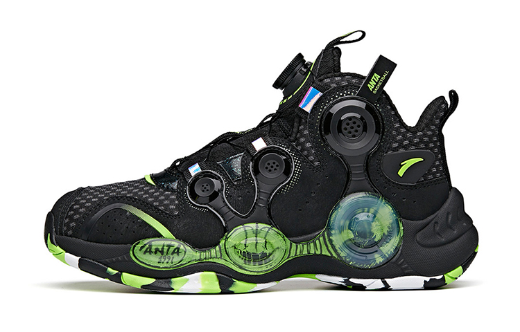 (Youth) Anta High-Top Sneaker 'Alien Black Green' 312131110B-8